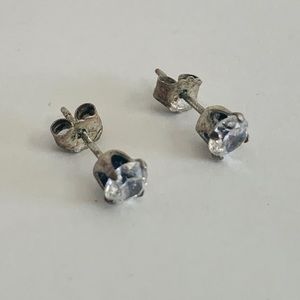 Clear stone earrings